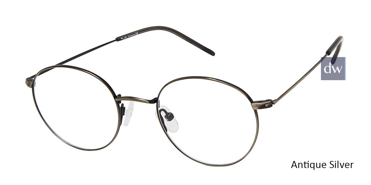 C03 Antique Silver NU037 Titanium Eyeglasses - Teenager
