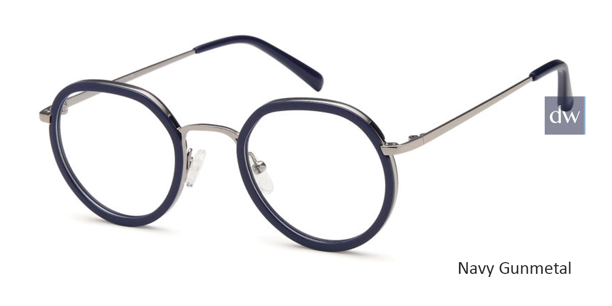 Navy Gunmetal Capri Dicaprio DC341 Eyeglasses.