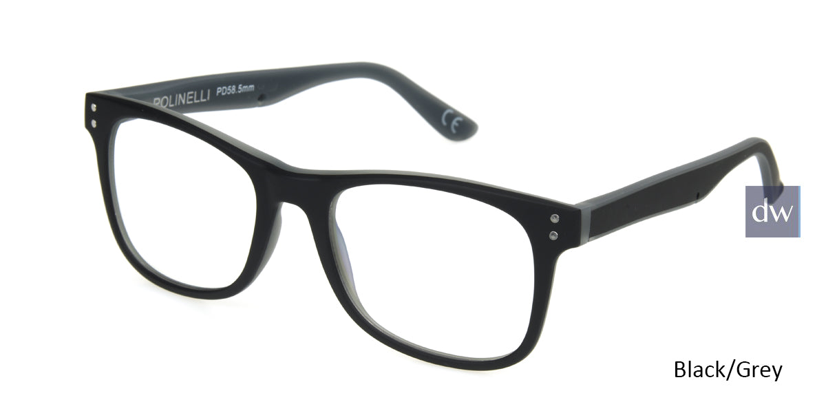 Black/Grey Polinelli P303 Eyeglasses