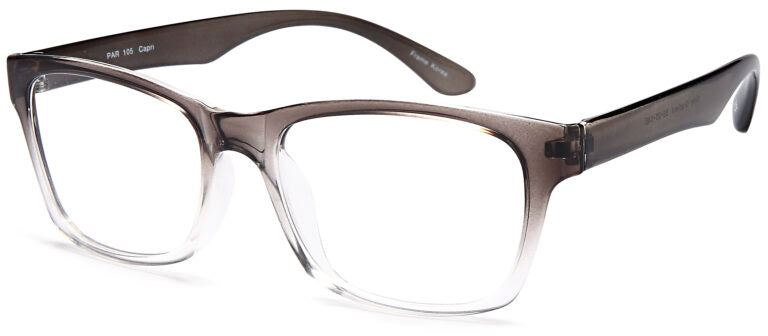 Capri Millennial PAR105 Rectangle Eyeglasses in Grey Gradient — men's full acetate frame