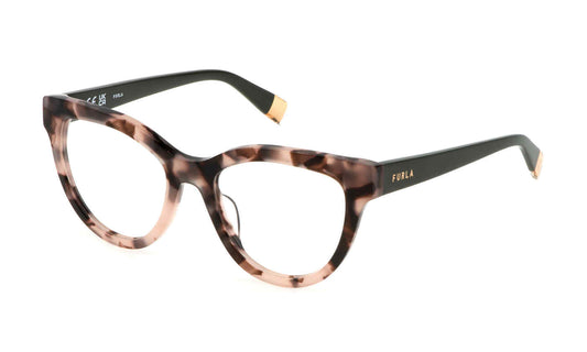 PINK BROWN HAVANA Furla VFU679 Eyeglasses