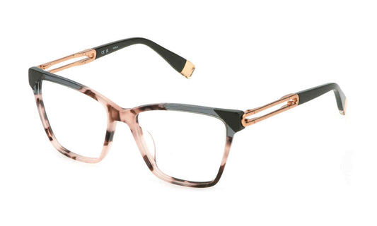 PINK BROWN HAVANA Furla VFU671 Eyeglasses