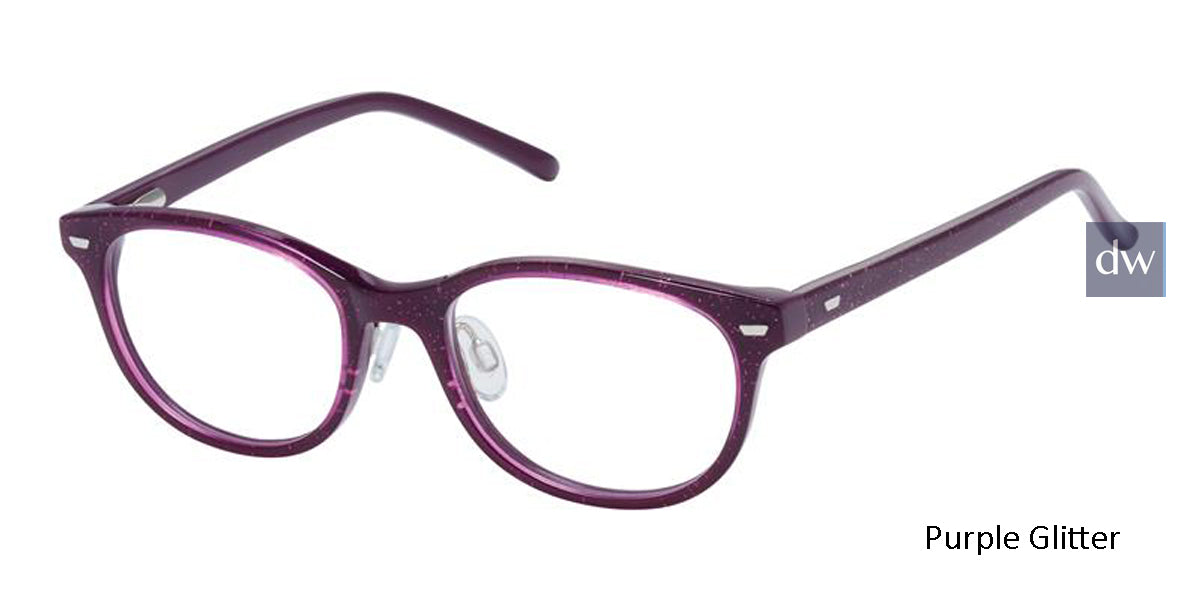 Purple Glitter Superflex Kids SFK-227 Eyeglasses.