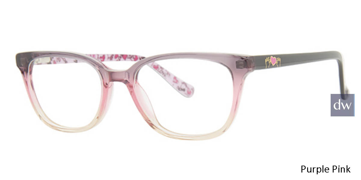 Purple Pink Kensie Girls RX Love Eyeglasses.