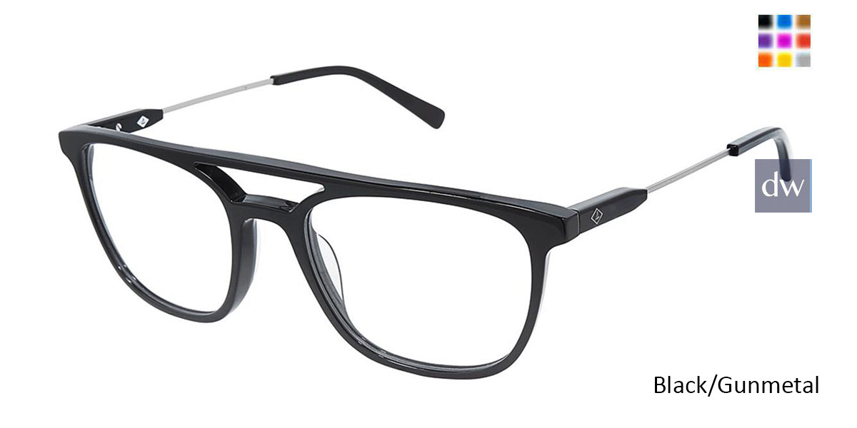 Black/Gunmetal Sperry RITCHFIELD Eyeglasses.