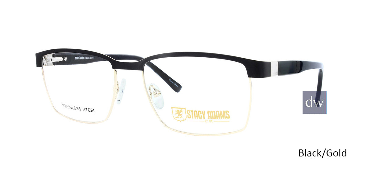 Black/Gold STACY ADAMS 1101 Eyeglasses