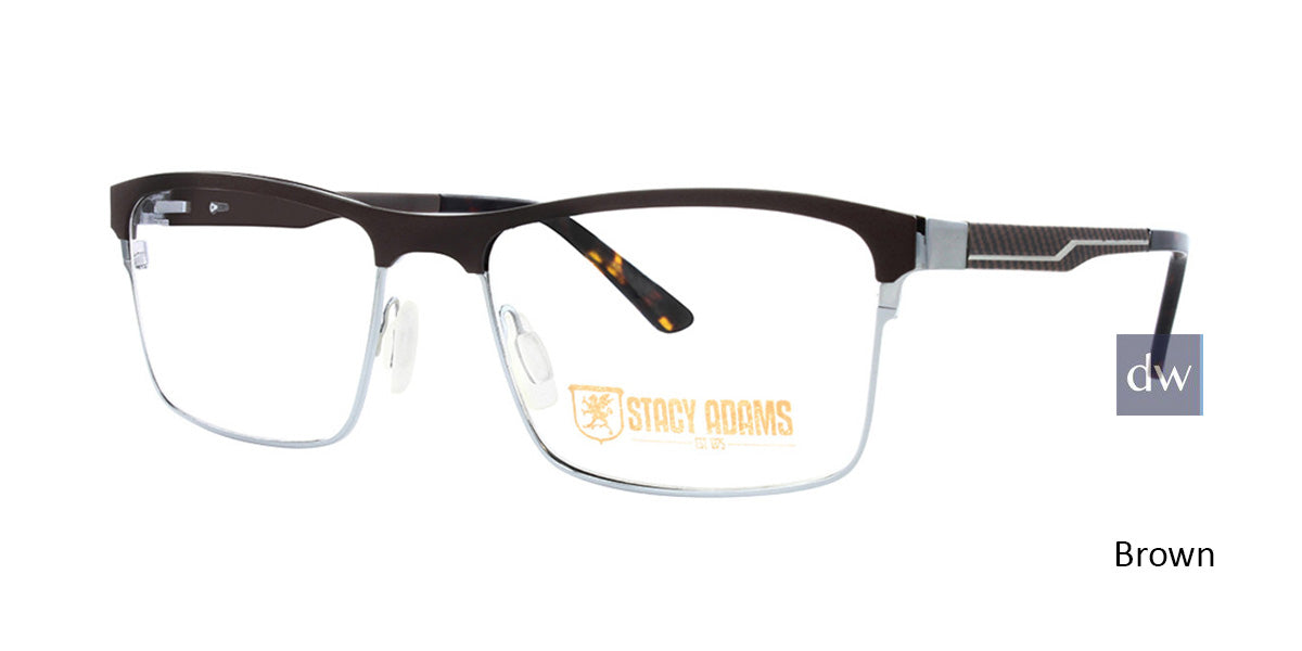 Brown STACY ADAMS 1115 Eyeglasses