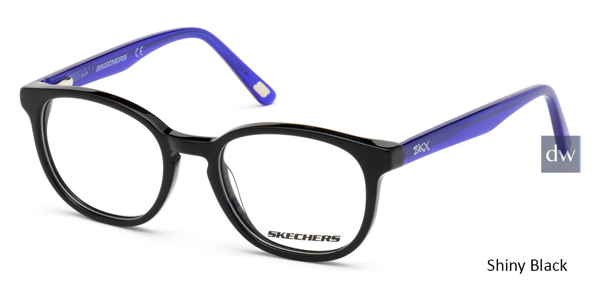 Shiny Black Skechers SE1163 Eyeglasses.