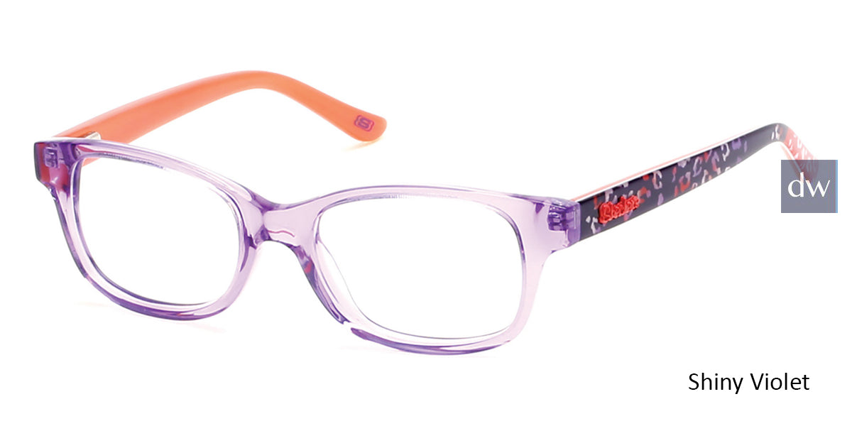 Shiny Violet Skechers SE1604 Eyeglasses.