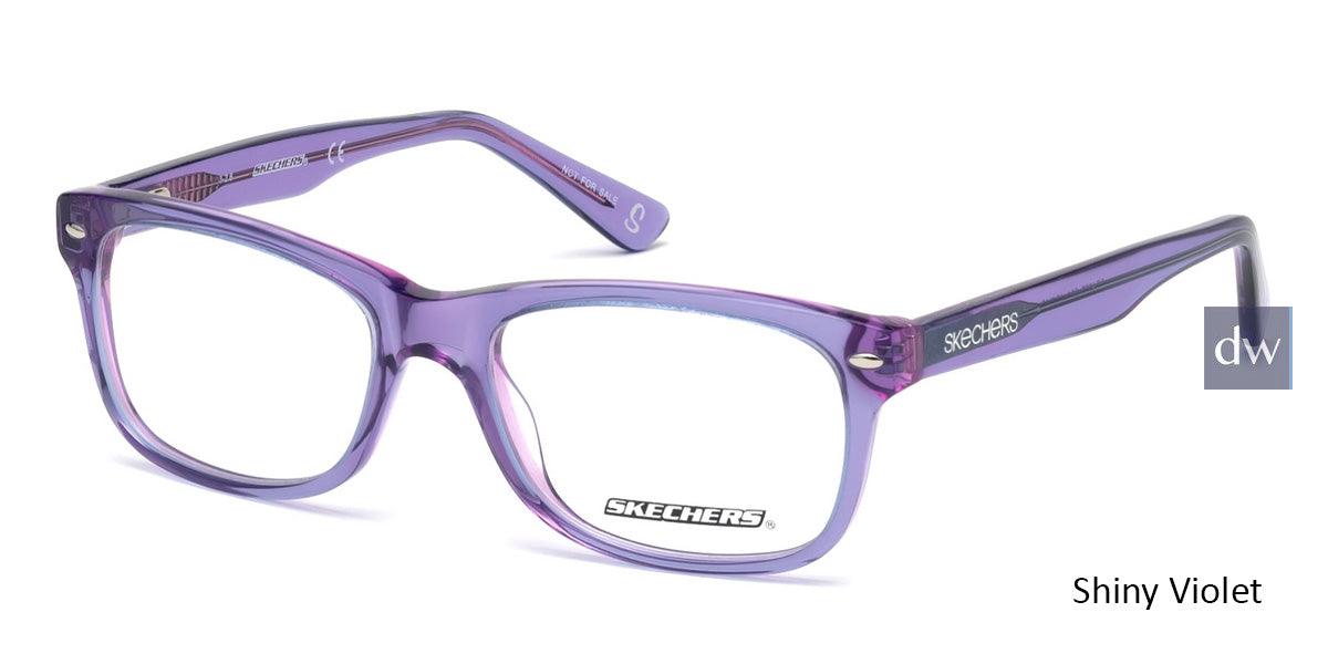 Shiny Violet Skechers SE1627 Eyeglasses - Teenager.