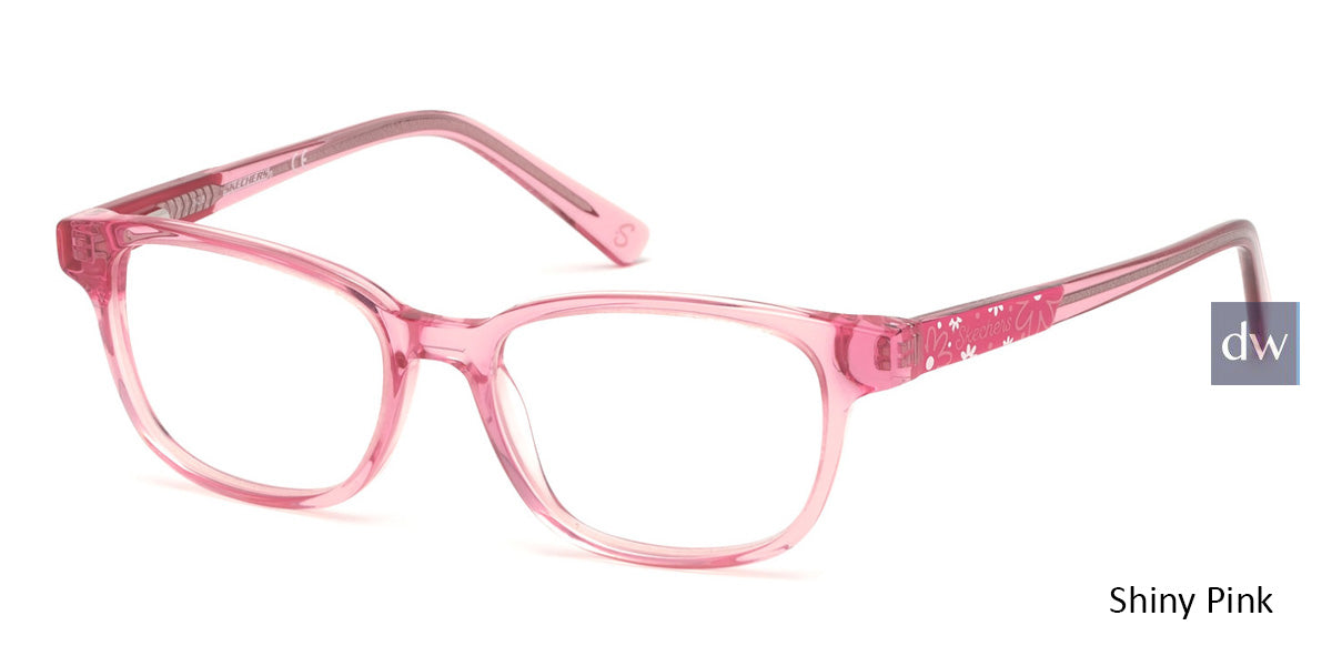 Shiny Pink Skechers SE1639 Eyeglasses.