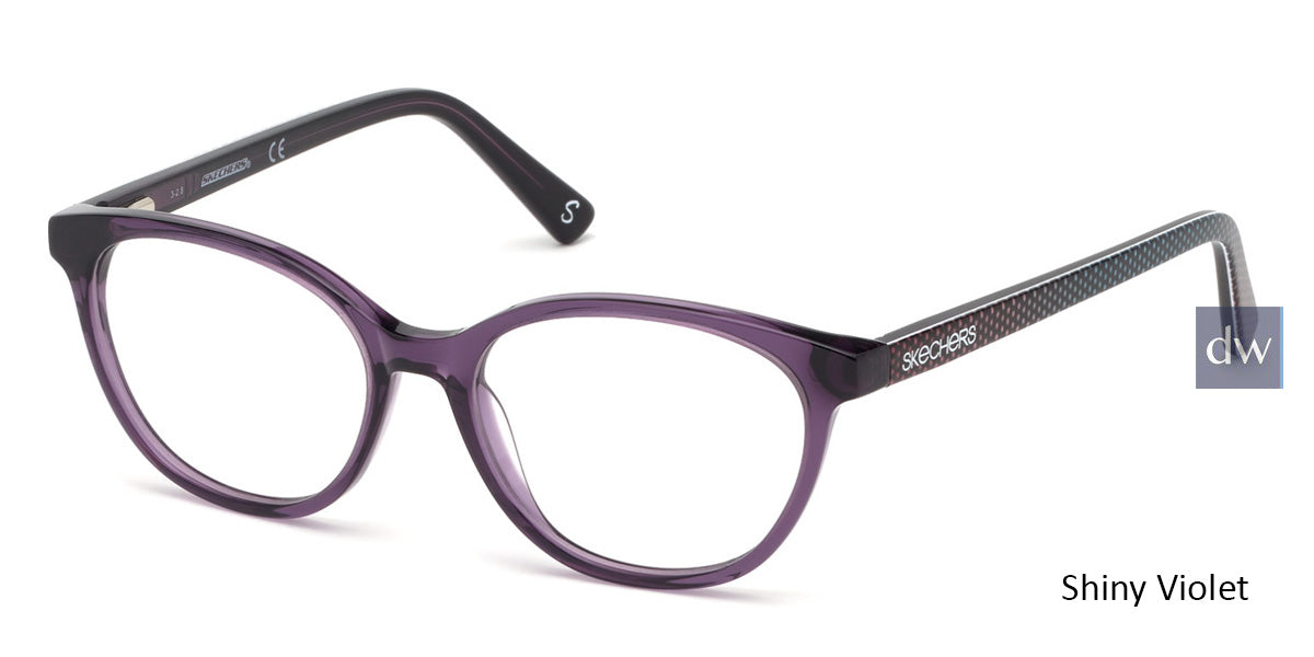 Shiny Violet Skechers SE1640 Eyeglasses - Teenager.