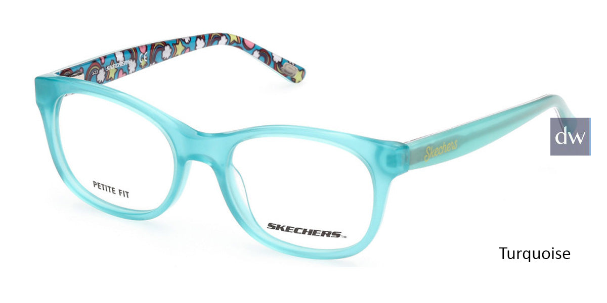 Turquoise Skechers SE1646 Eyeglasses - Teenager