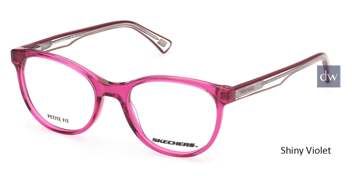 Shiny Violet Skechers SE1647 Eyeglasses