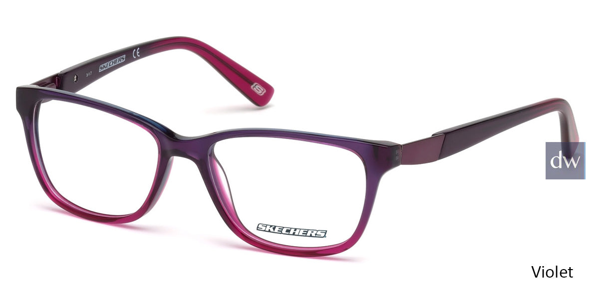 Violet Skechers SE2133 Eyeglasses.
