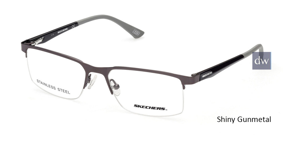 Shiny Gunmetal Skechers SE3306 Eyeglasses