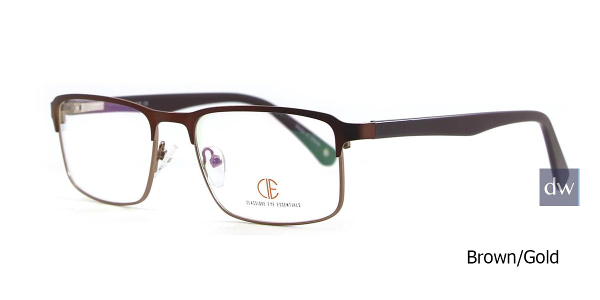 Brown/Gold CIE SEC128 Eyeglasses.