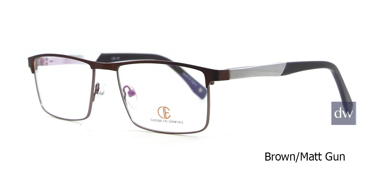 Brown/Matt Gun CIE SEC129 Eyeglasses.