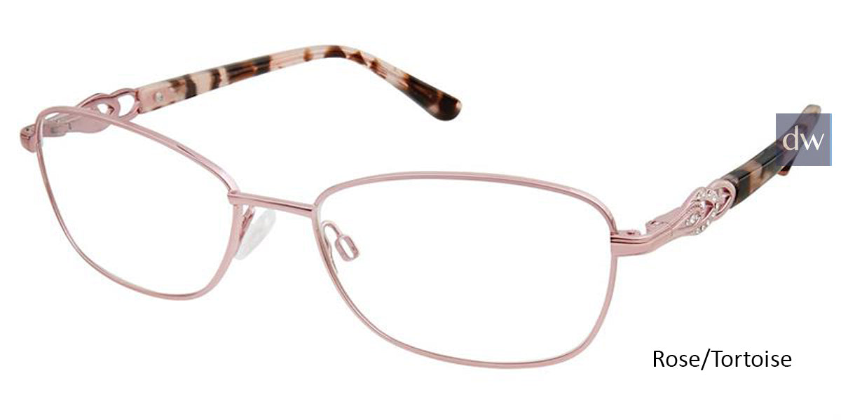 Rose Tortoise Superflex SF-530 Eyeglasses.