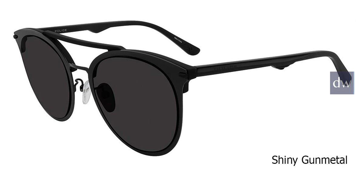 Shiny Gunmetal Police SPL491 Sunglasses.