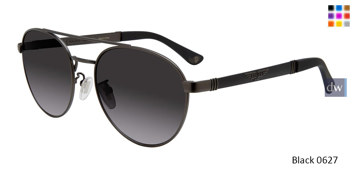 Black 0627 Police SPL891 Sunglasses.