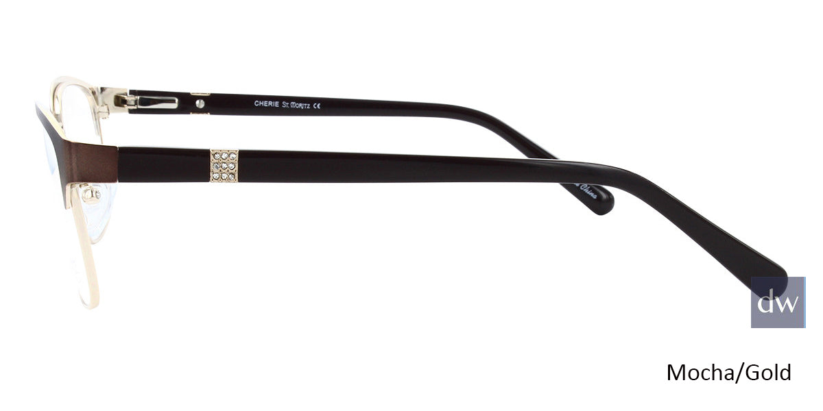 Mocha/Gold ST. MORITZ Cherie Eyeglasses.