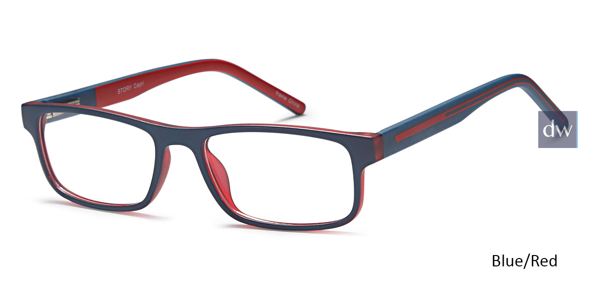 Blue Red Capri Millennial Story Eyeglasses - Teenager.