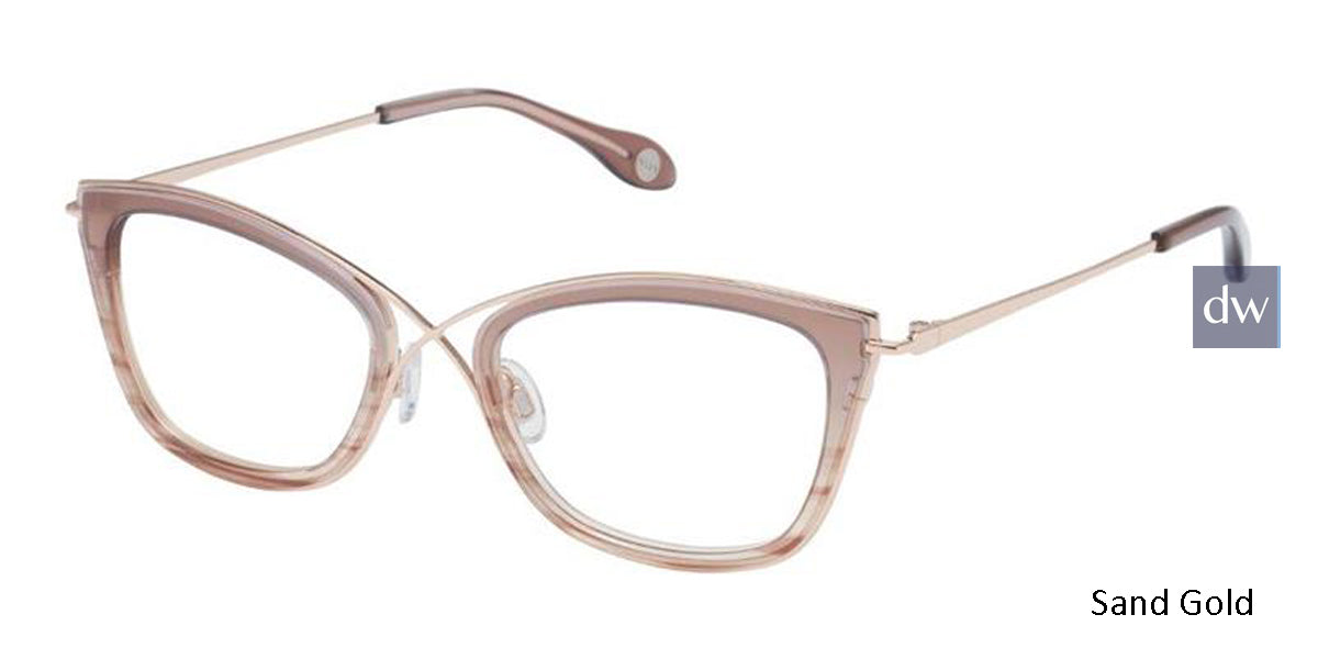 Sand Gold Fysh 3654 Eyeglasses.