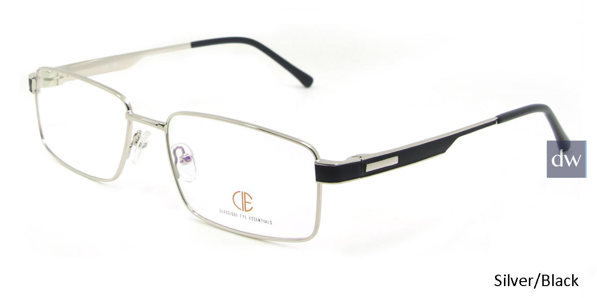 Silver/Black CIE SEC123 Eyeglasses .
