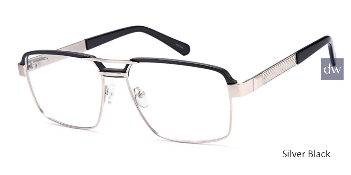 Silver Black Capri Dicaprio DC353 Eyeglasses.