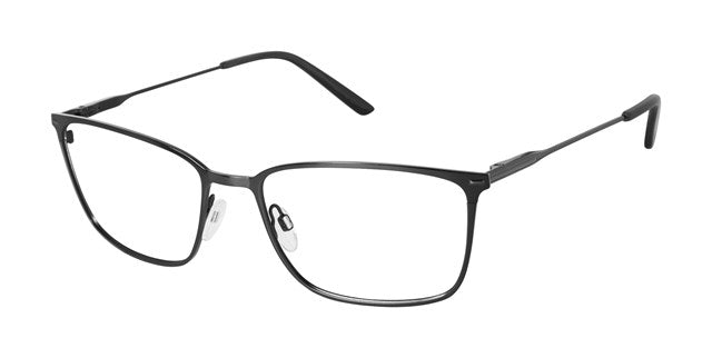 Geoffrey Beene G461 Soft Rectangle Eyeglasses in Slate — men's wide-fit stainless steel & copper-nickel frame