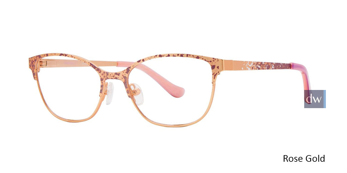 Rose Gold Kensie Girls RX Splatter Eyeglasses