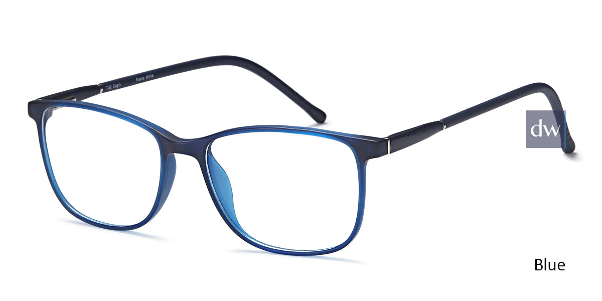 Blue Capri Trendy T32 Eyeglasses - Teenager