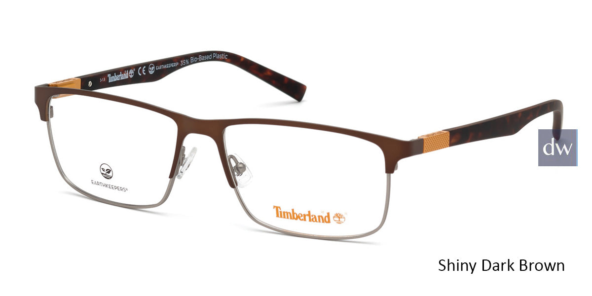 Shiny Dark Brown Timberland TB1651 Eyeglasses.