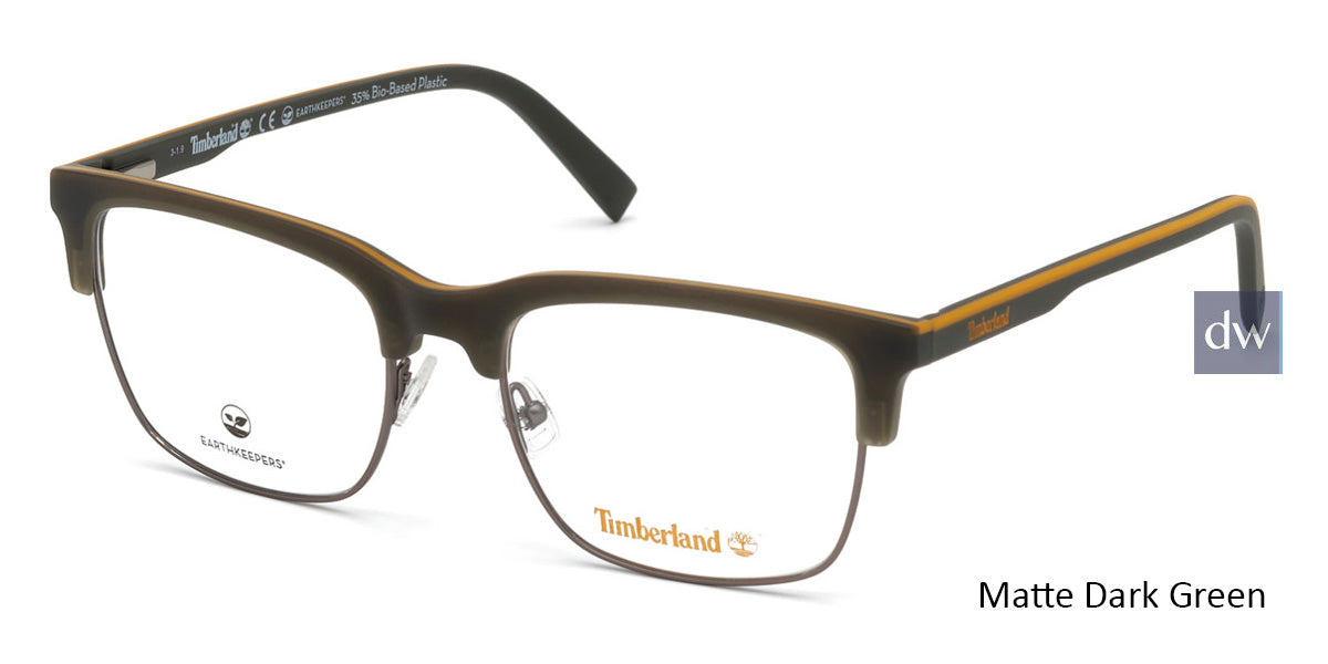 Matte Dark Green Timberland TB1655 Eyeglasses.