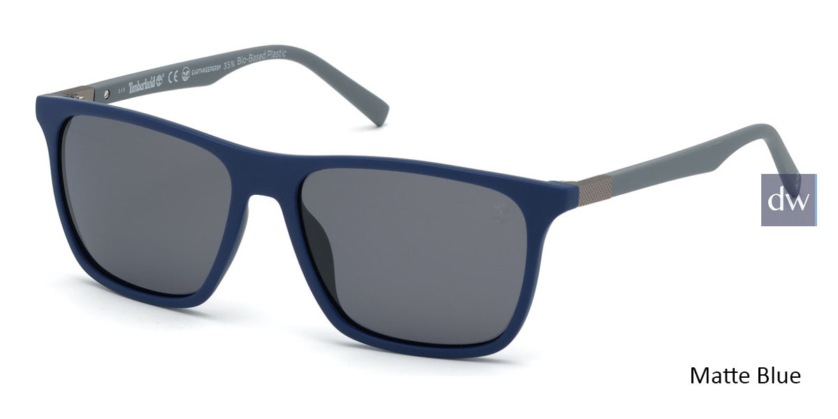 Matte Blue Timberland TB9198 Sunglasses.