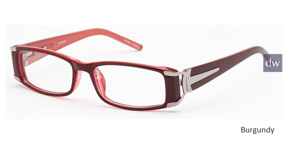 Burgundy Capri Traditional Plastics Tiffany Eyeglasses - Teenager.