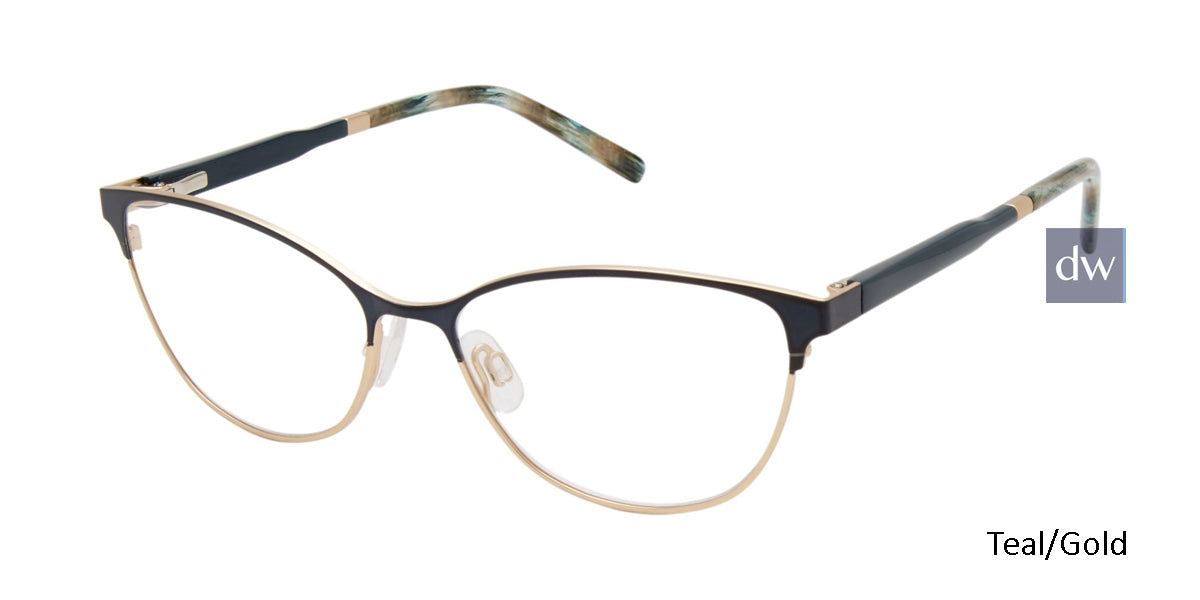 Teal/Gold Mini 761005 Eyeglasses.