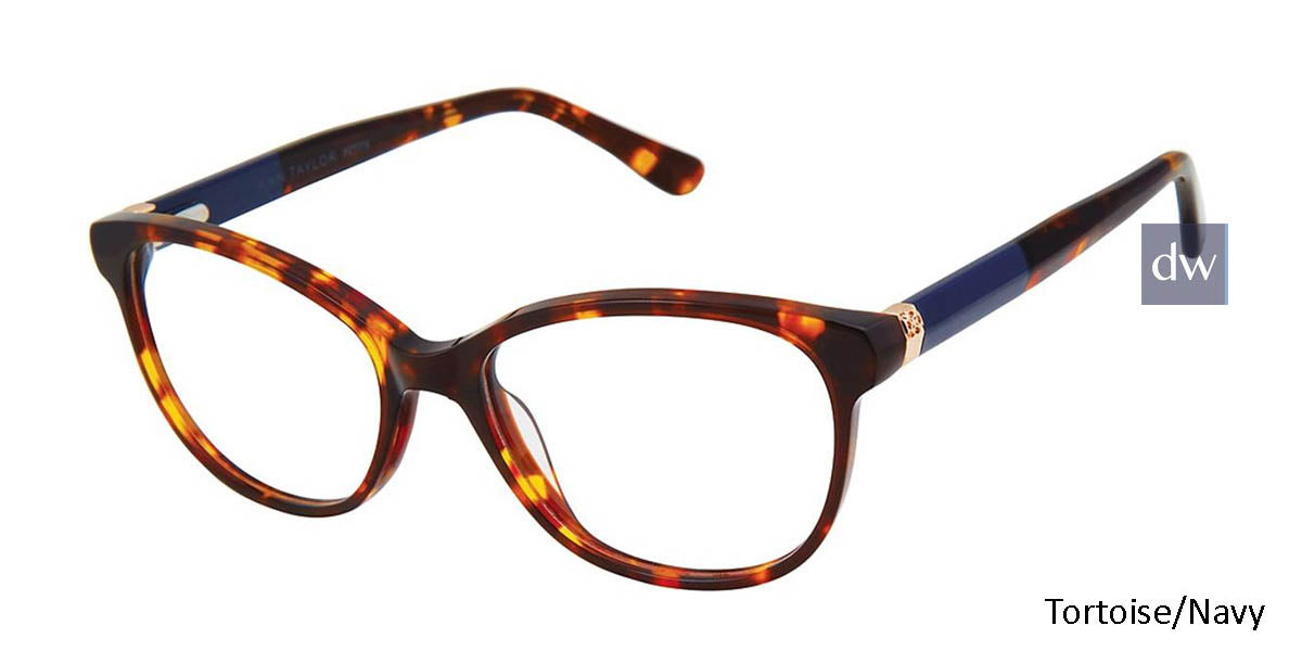 Tortoise/Navy Ann Taylor ATP813 Petite Eyeglasses - Teenager