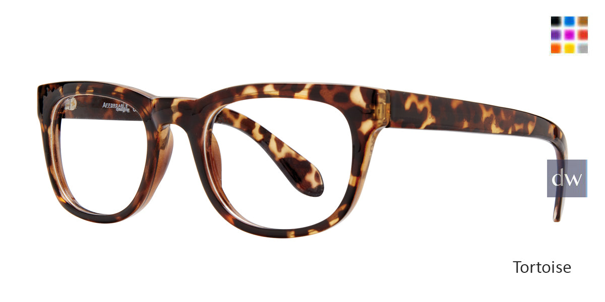 Tortoise Affordable Design Folsom Eyeglasses.