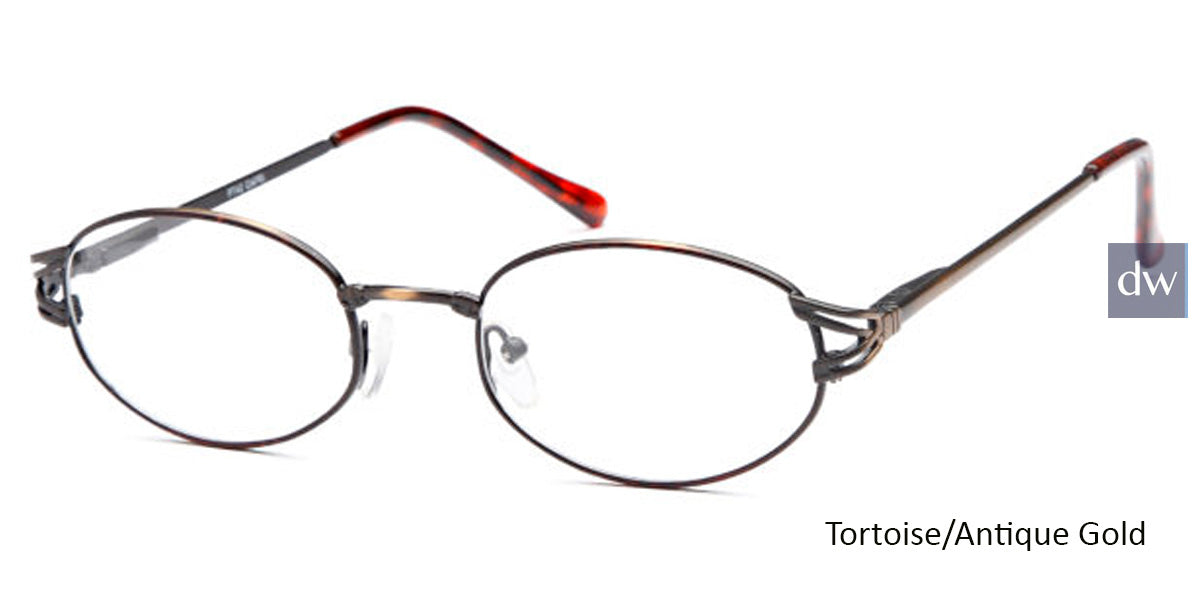 Tortoise Antique Gold Capri Peachtree PT42 Eyeglasses