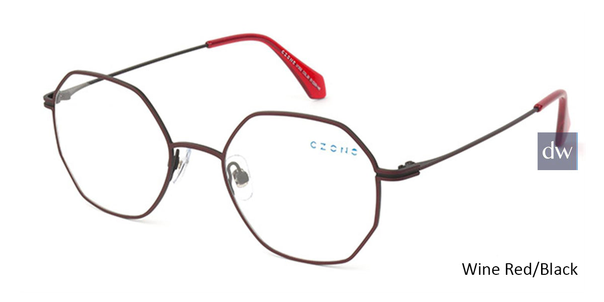 Wine Red/Black C-Zone U1202 Eyeglasses.