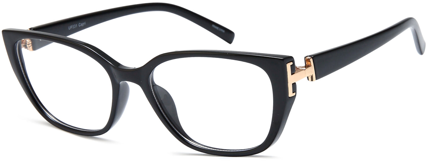 Capri 4U UP 331 Cat Eye Eyeglasses in Burgundy — women's full acetate frame