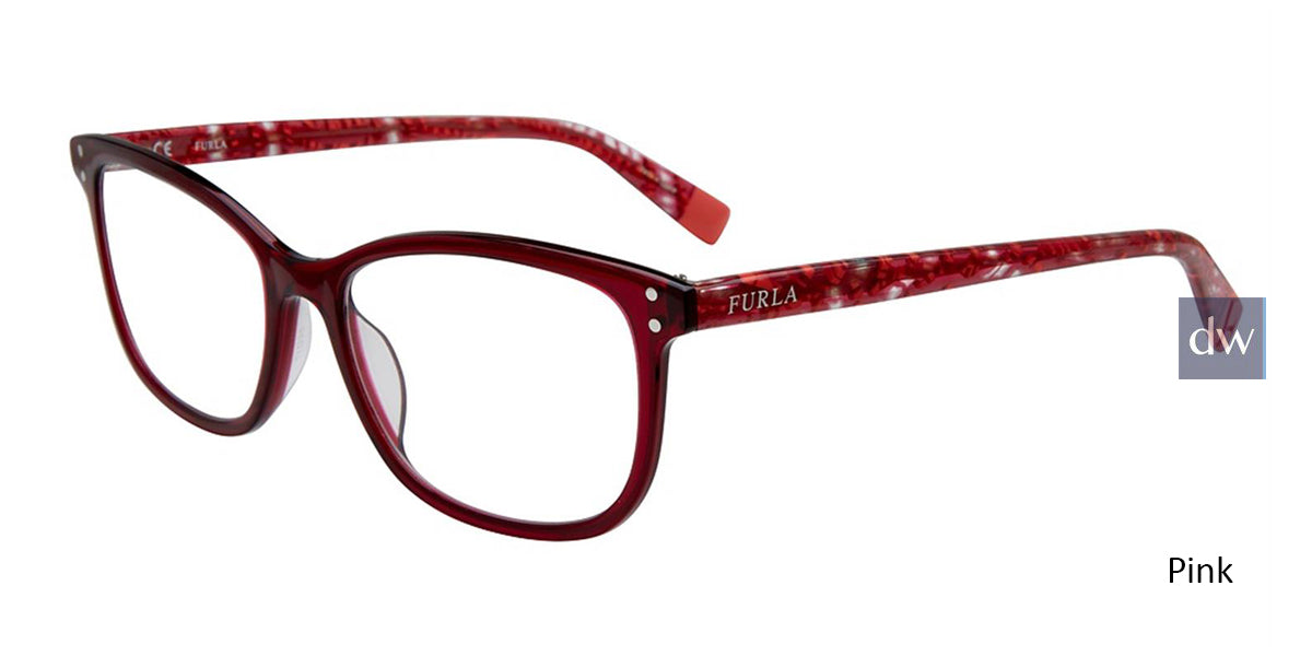 Pink Furla VFU198 Eyeglasses.