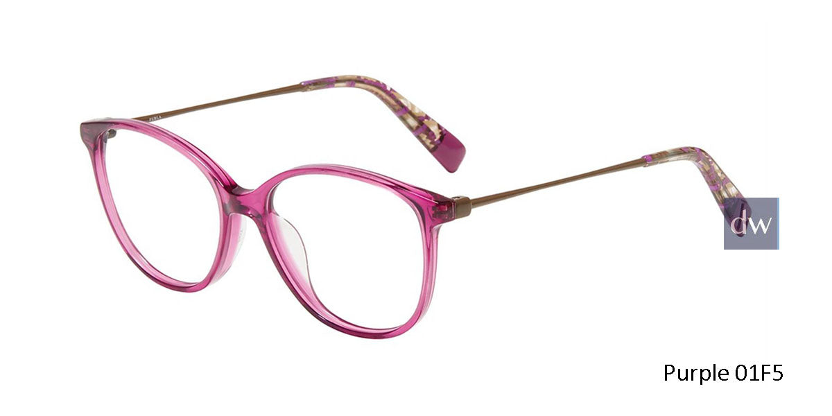 Purple 01F5 Furla VFU201 Eyeglasses.