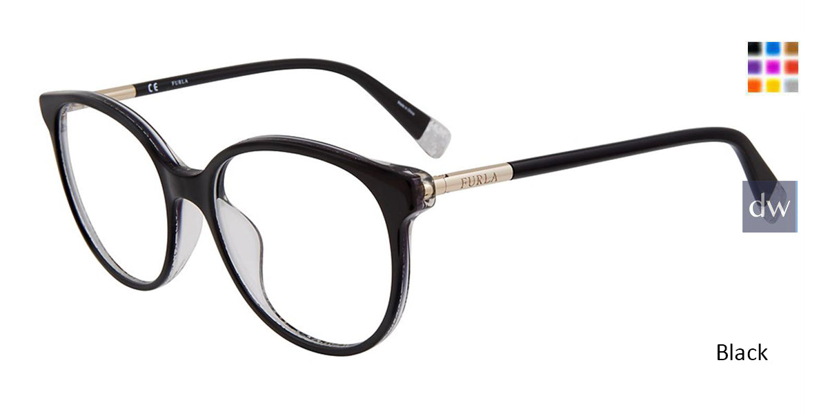 Black (09GF) Furla VFU249 Eyeglasses.