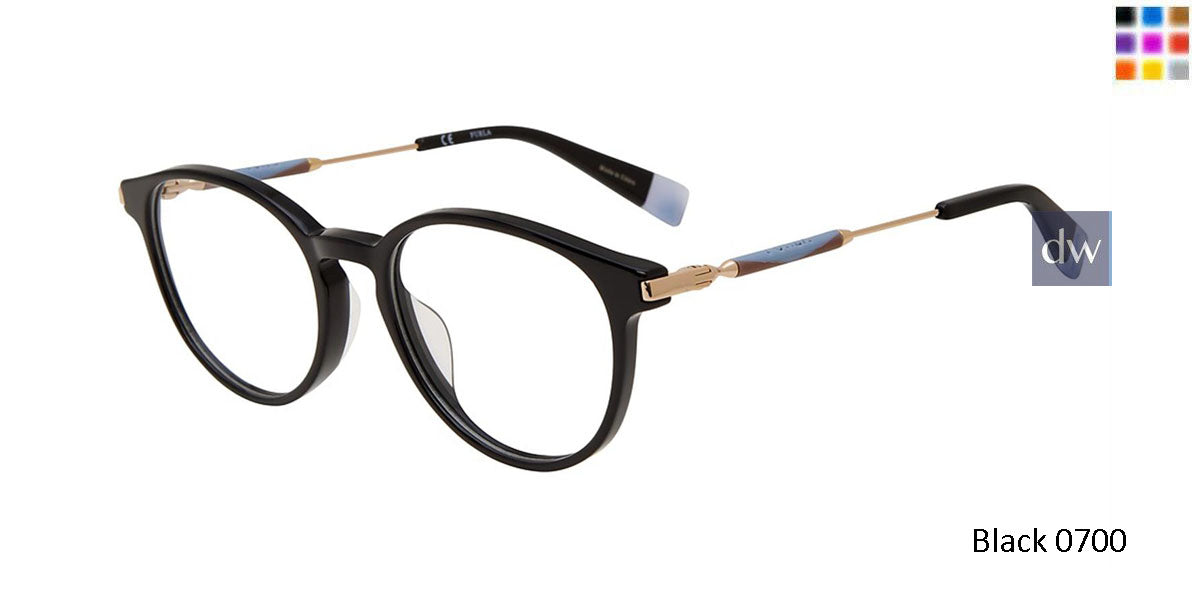 Black 0700 Furla VFU297 Eyeglasses.
