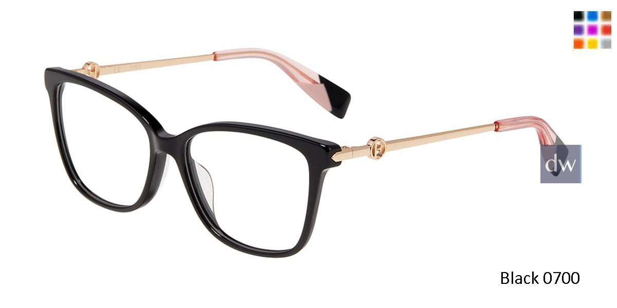 Black 0700 Furla VFU356 Eyeglasses.