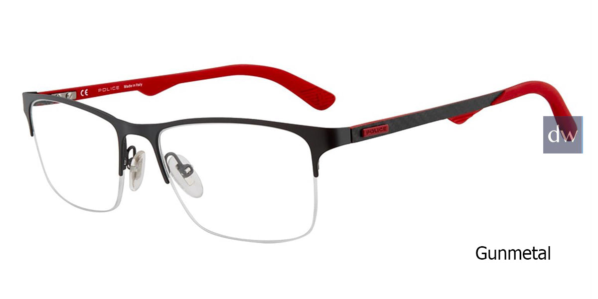 Gunmetal Police VPL693 Eyeglasses.