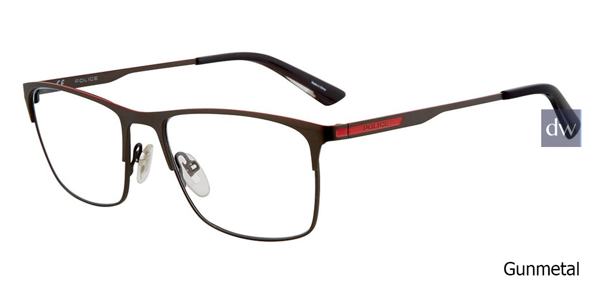 Gunmetal Police VPL698 Eyeglasses.